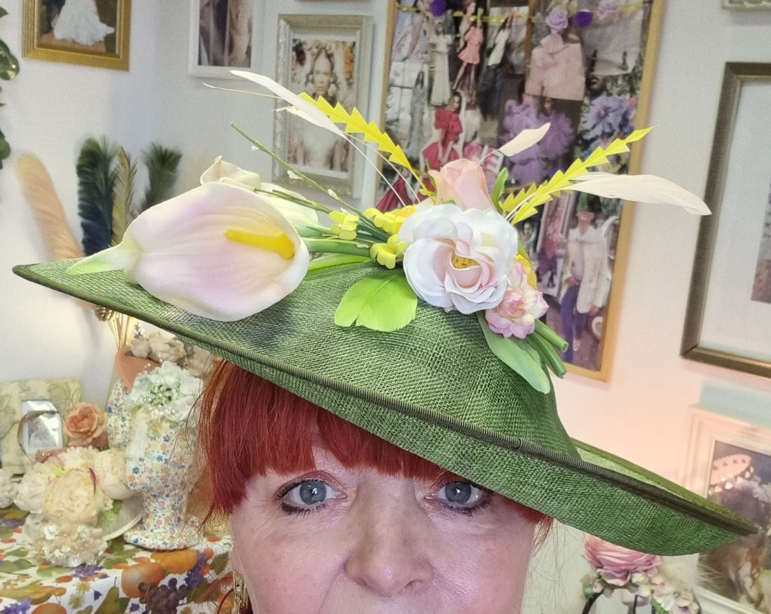 Green and yellow large dipped hatinator