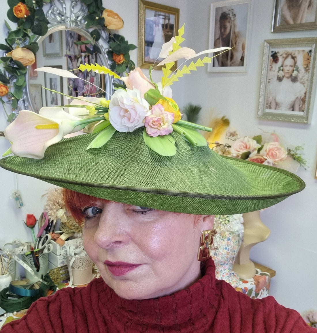 Green and yellow large dipped hatinator