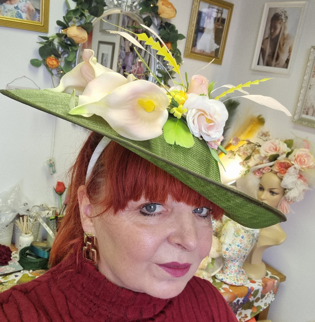 Green and yellow large dipped hatinator