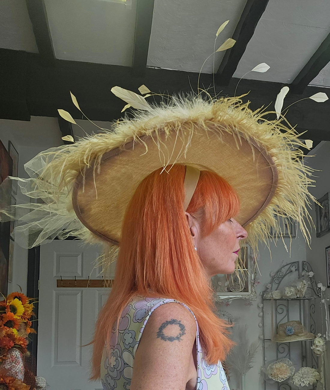 Large feather hatinator